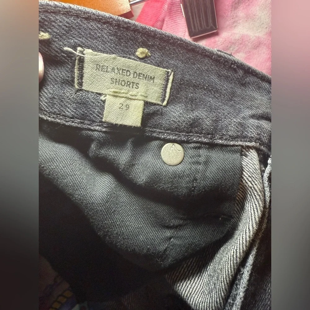 Madewell Women's Relaxed Denim Shorts, Black denim; size 29